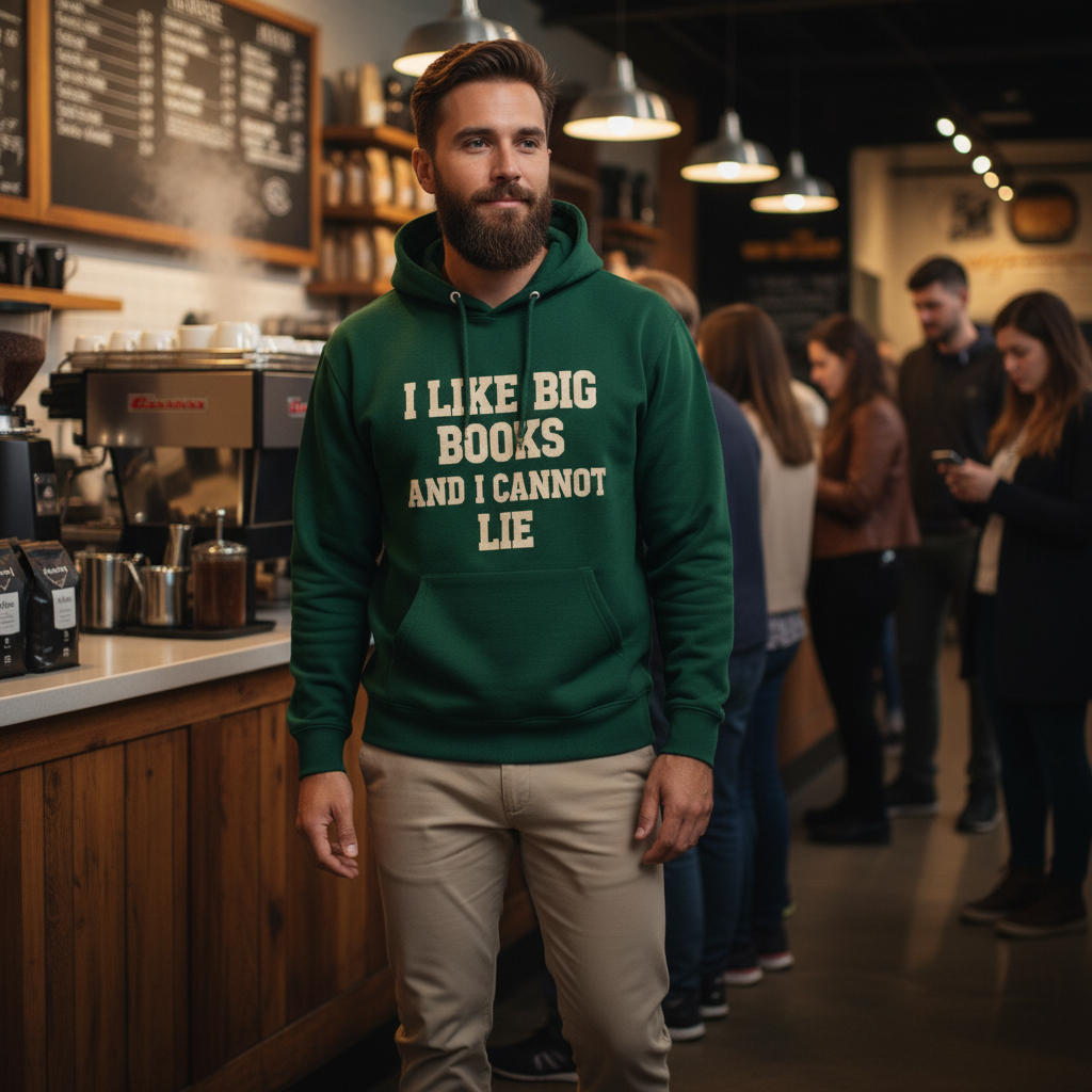 I LIKE BIG BOOKS | Green Hoodie