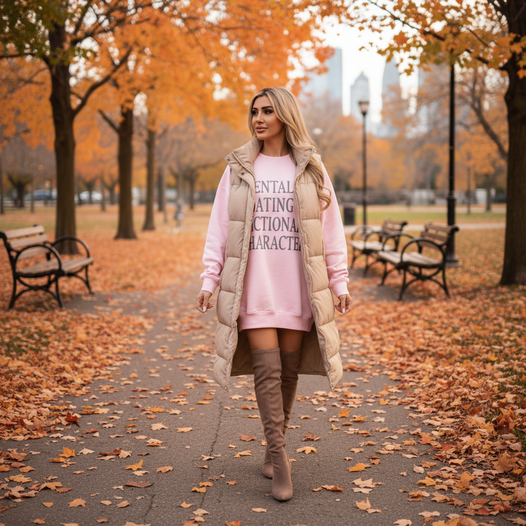 MENTALLY DATING A FICTIONAL CHARACTER | Pink Oversized Sweatshirt